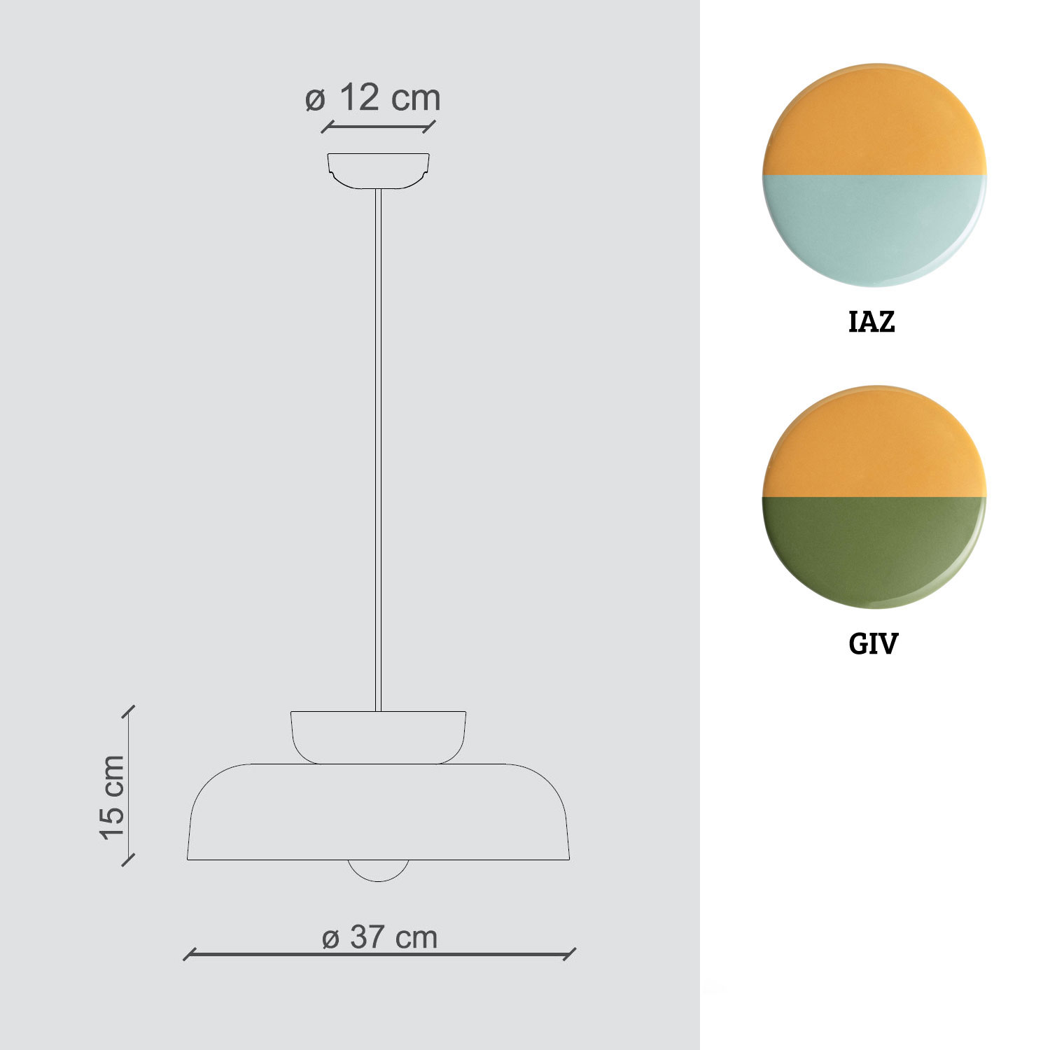 Maracanà C2745 ceramic lamp by Ferroluce