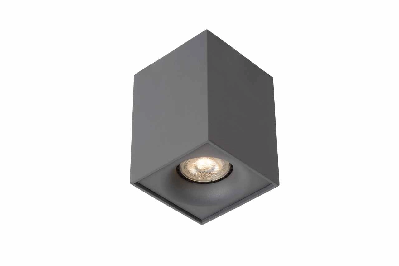 LU 09913/05/36 Lucide BENTOO-LED - Ceiling spotlight - LED Dim. - GU10 - 1x5W 3000K - Grey