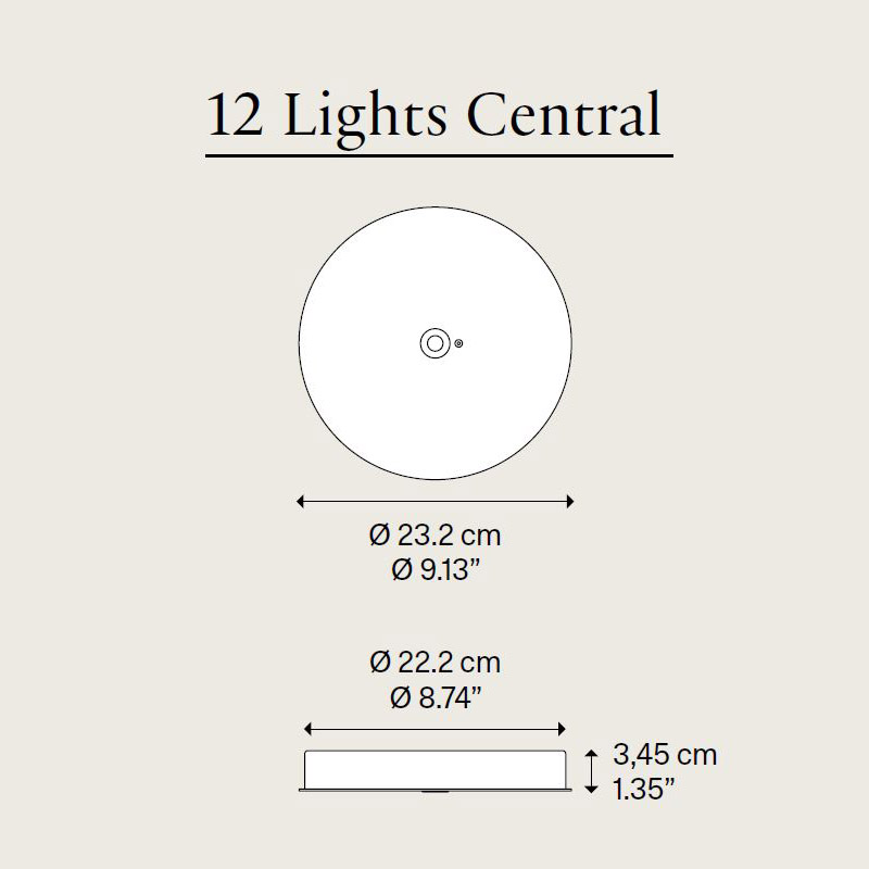 12 Lights Central rosone di Lodes