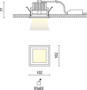 Iro LED small recessed spot LED by Aqlus Biffi Luce