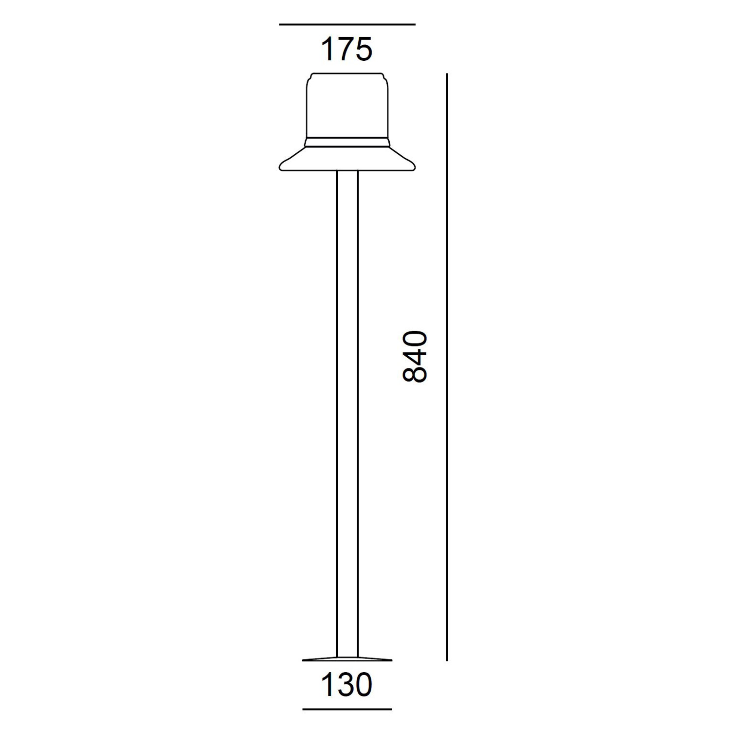 937 Novecento Pollerlampe von Toscot