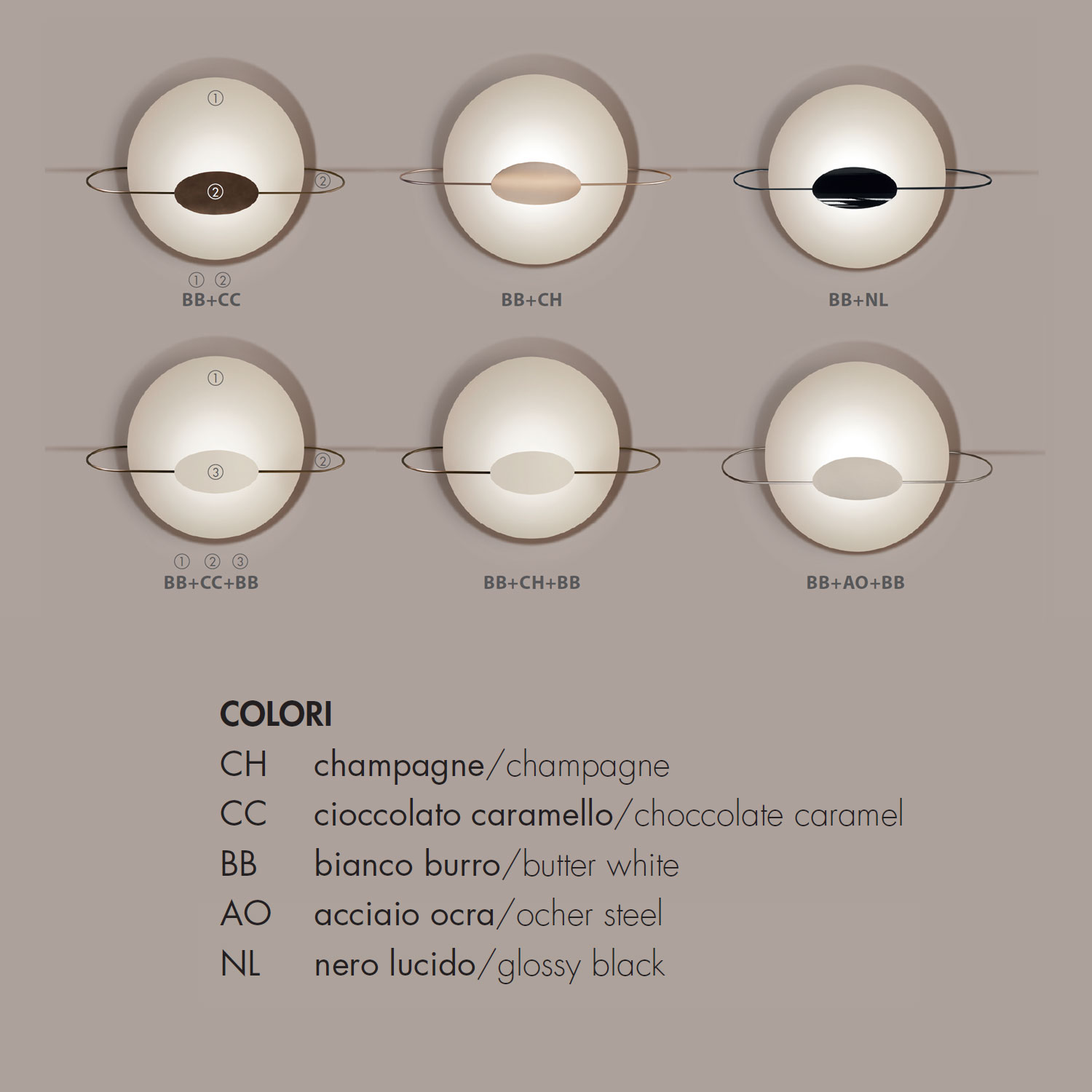 Eterea Wand/Deckenlampe von Icone