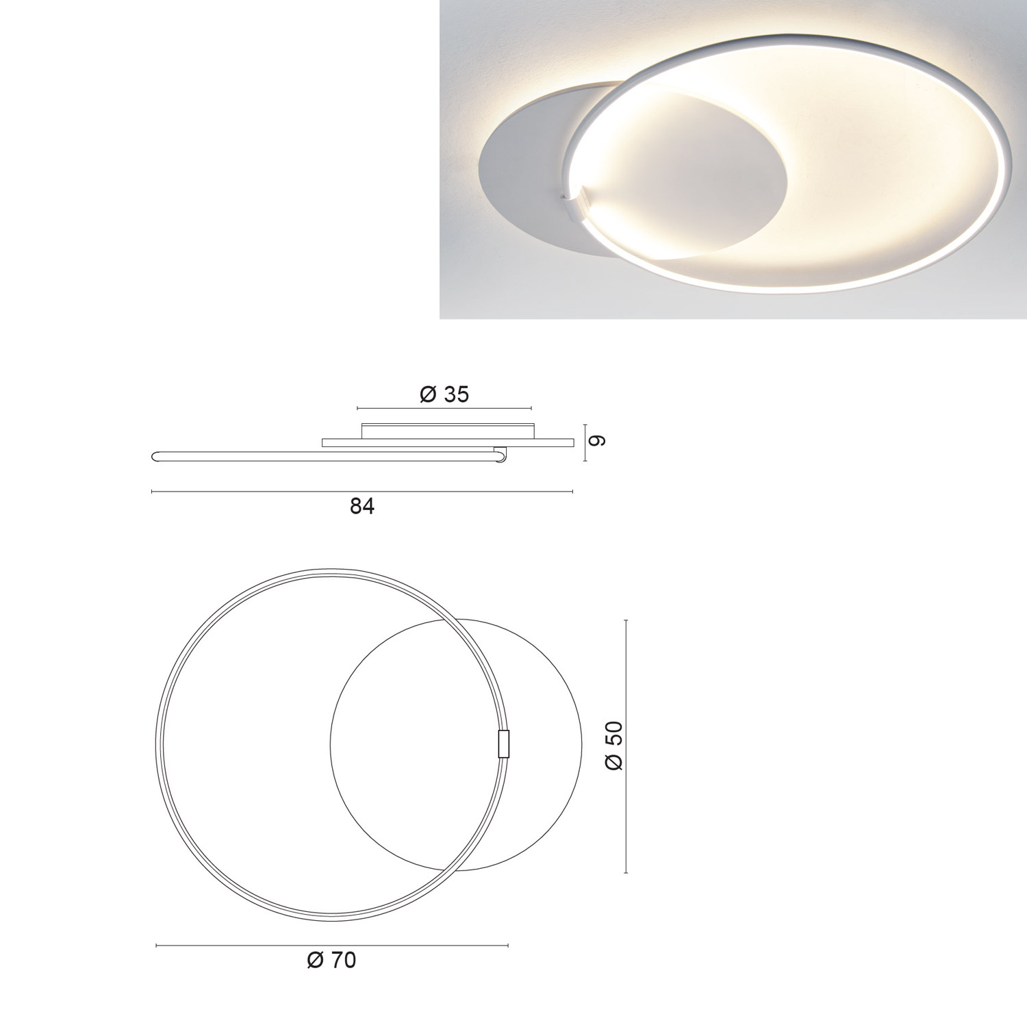 Fusion wall lamp by Egoluce