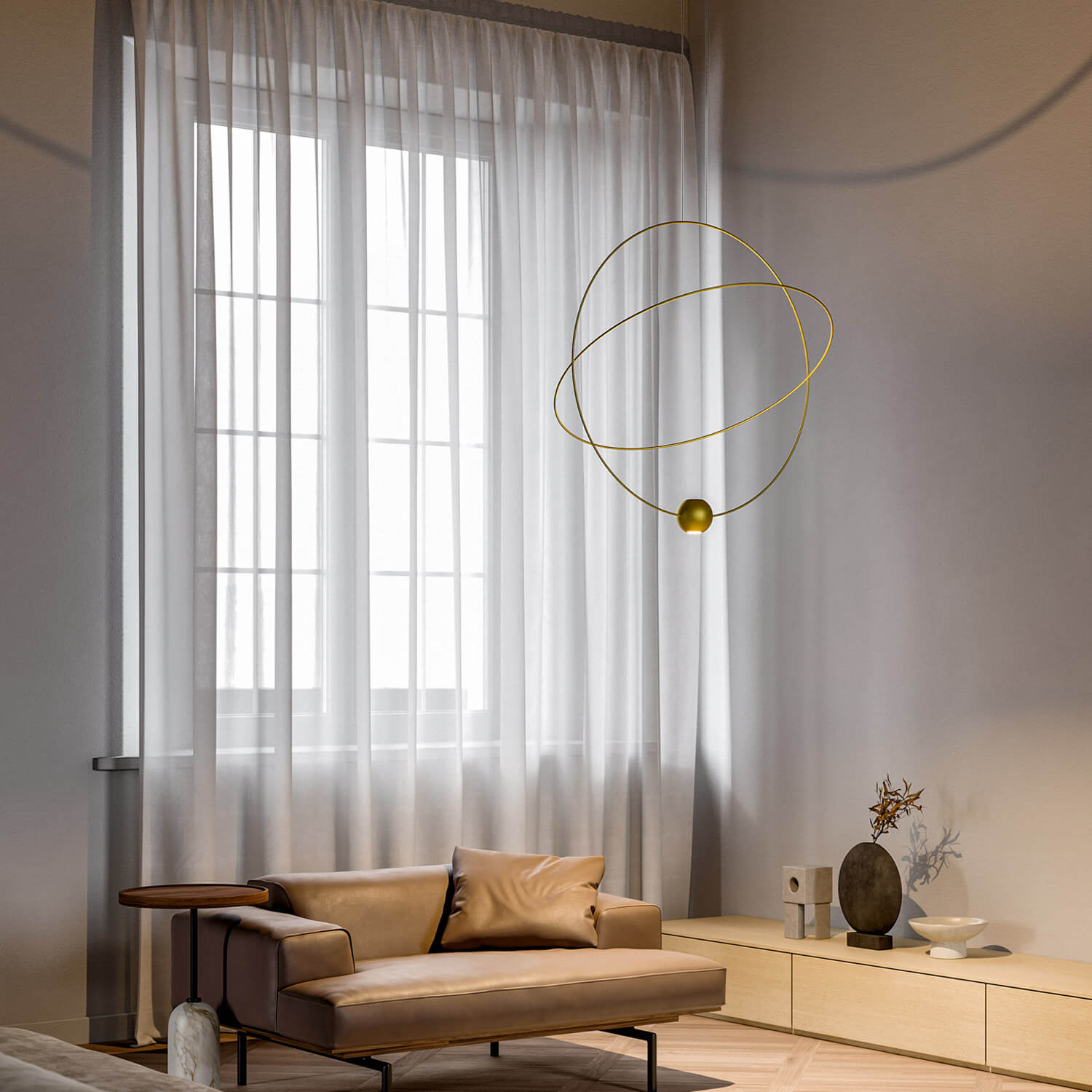 Elara large ring-shaped lamp by Lodes