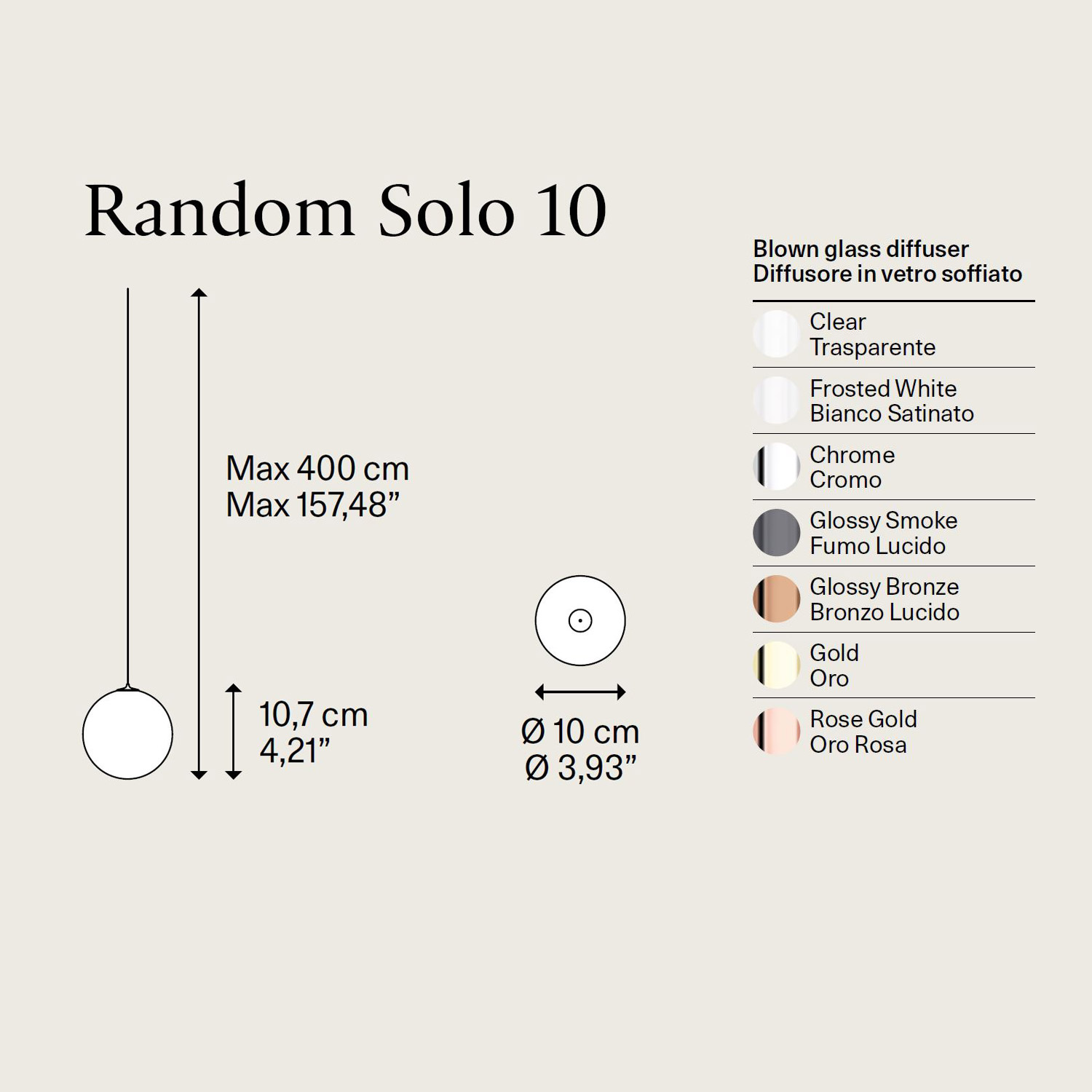Random Solo 10 Pendellampe von Lodes