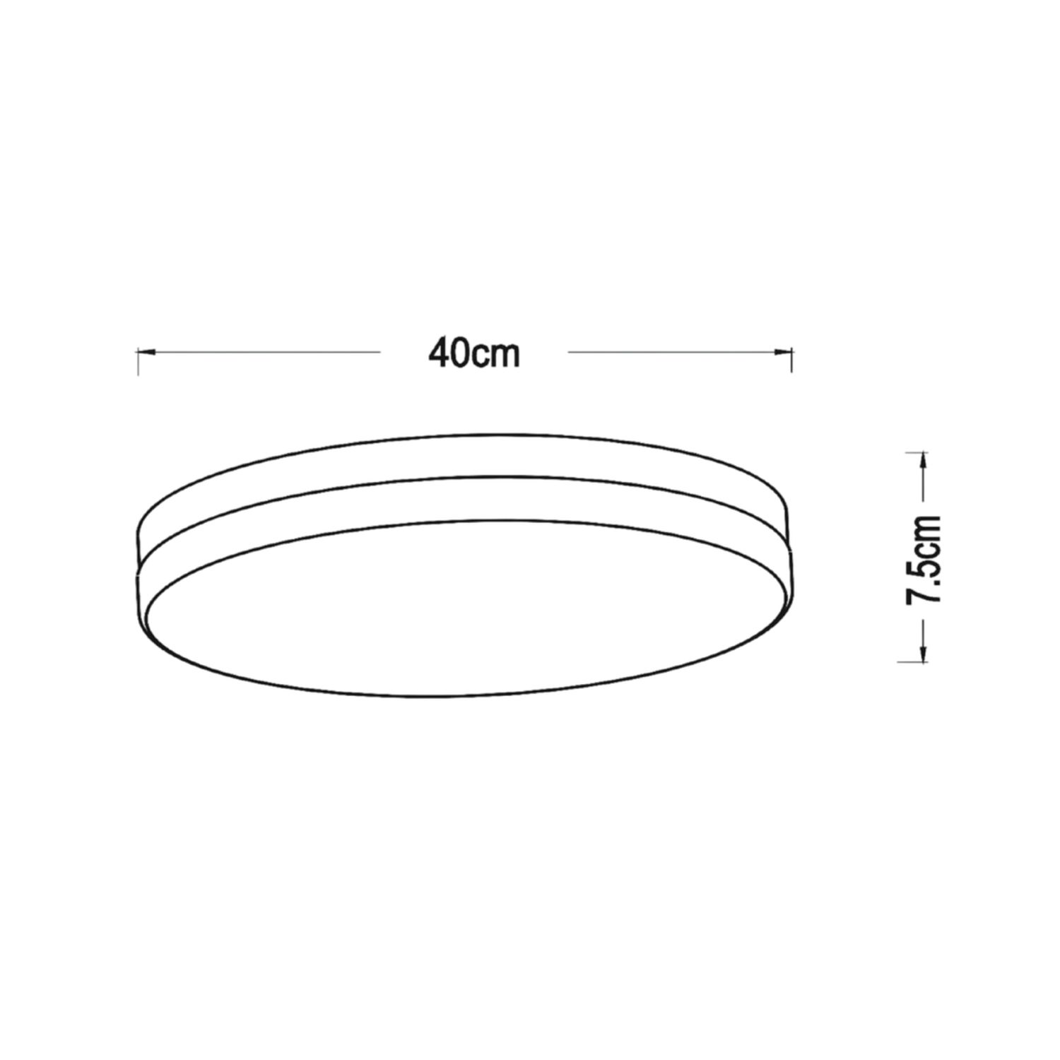 LU 79111/40/31 Lucide BISKIT - Flush ceiling light Bathroom - Ø 40 cm - LED - 1x36W 2700K - IP44 - W