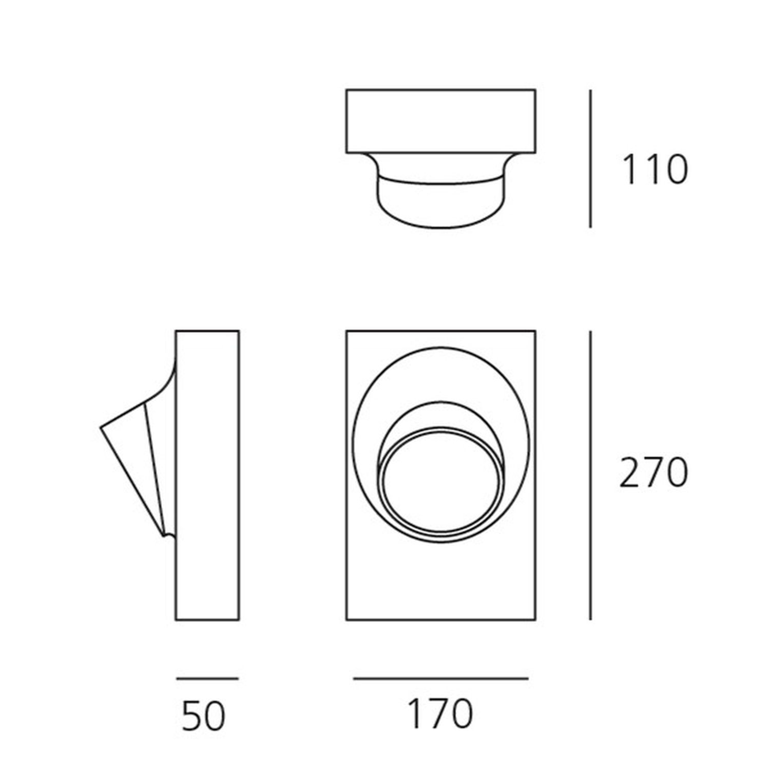 LED Außenleuchte für die Wand IP65 CICLOPE WALL von Artemide