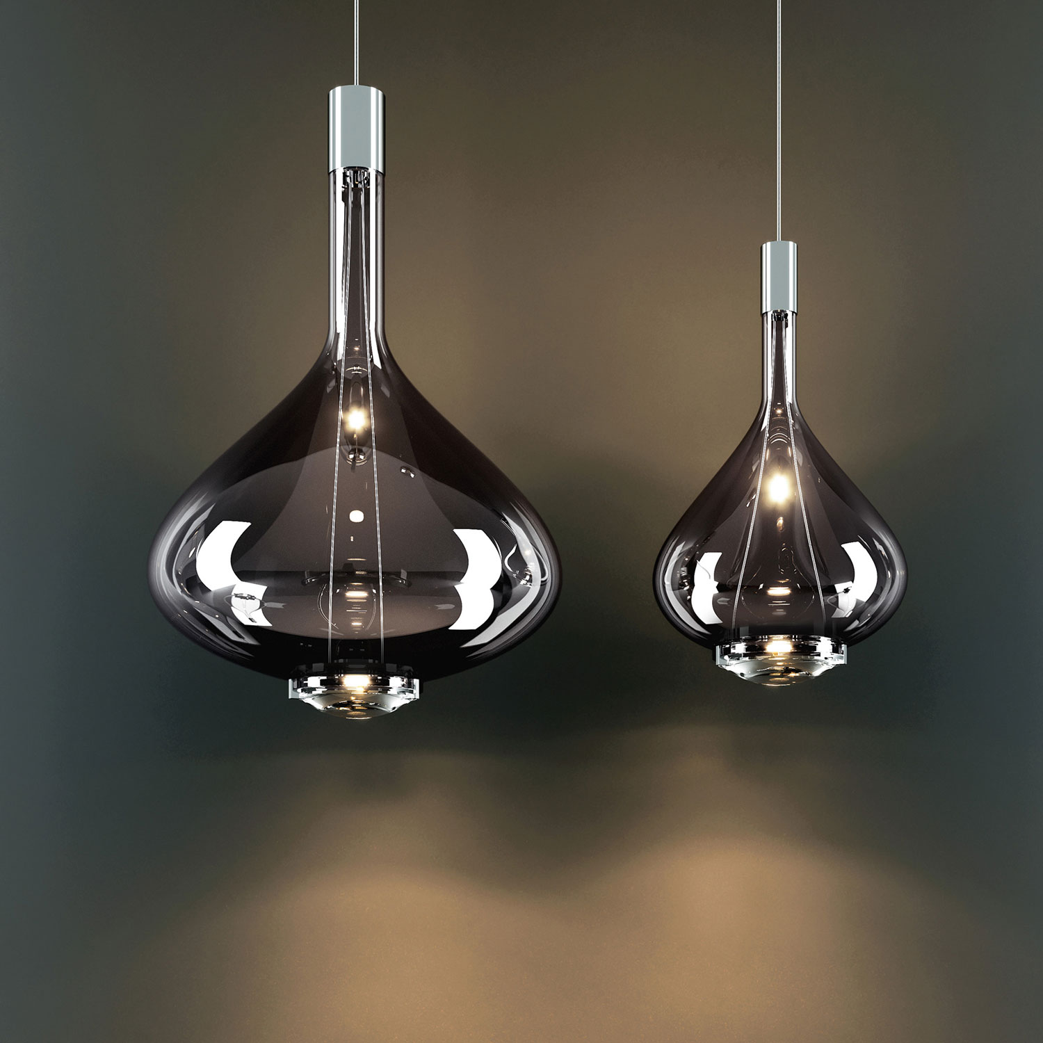 Sky-Fall Medium LED Glasleuchte von Lodes