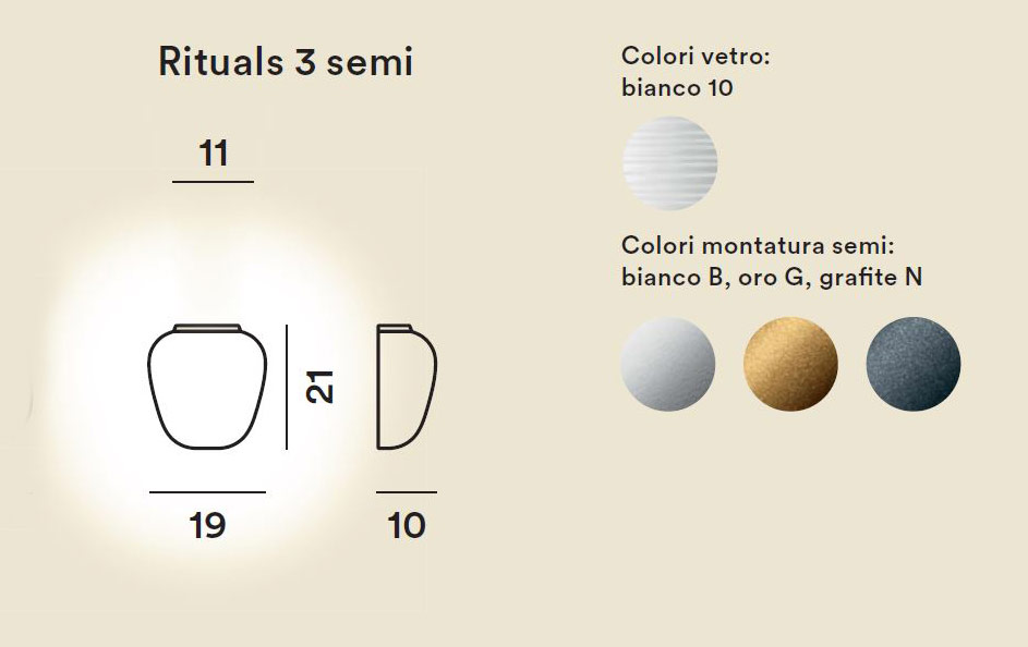 Rituals 3 Semi Wandlampe von Foscarini