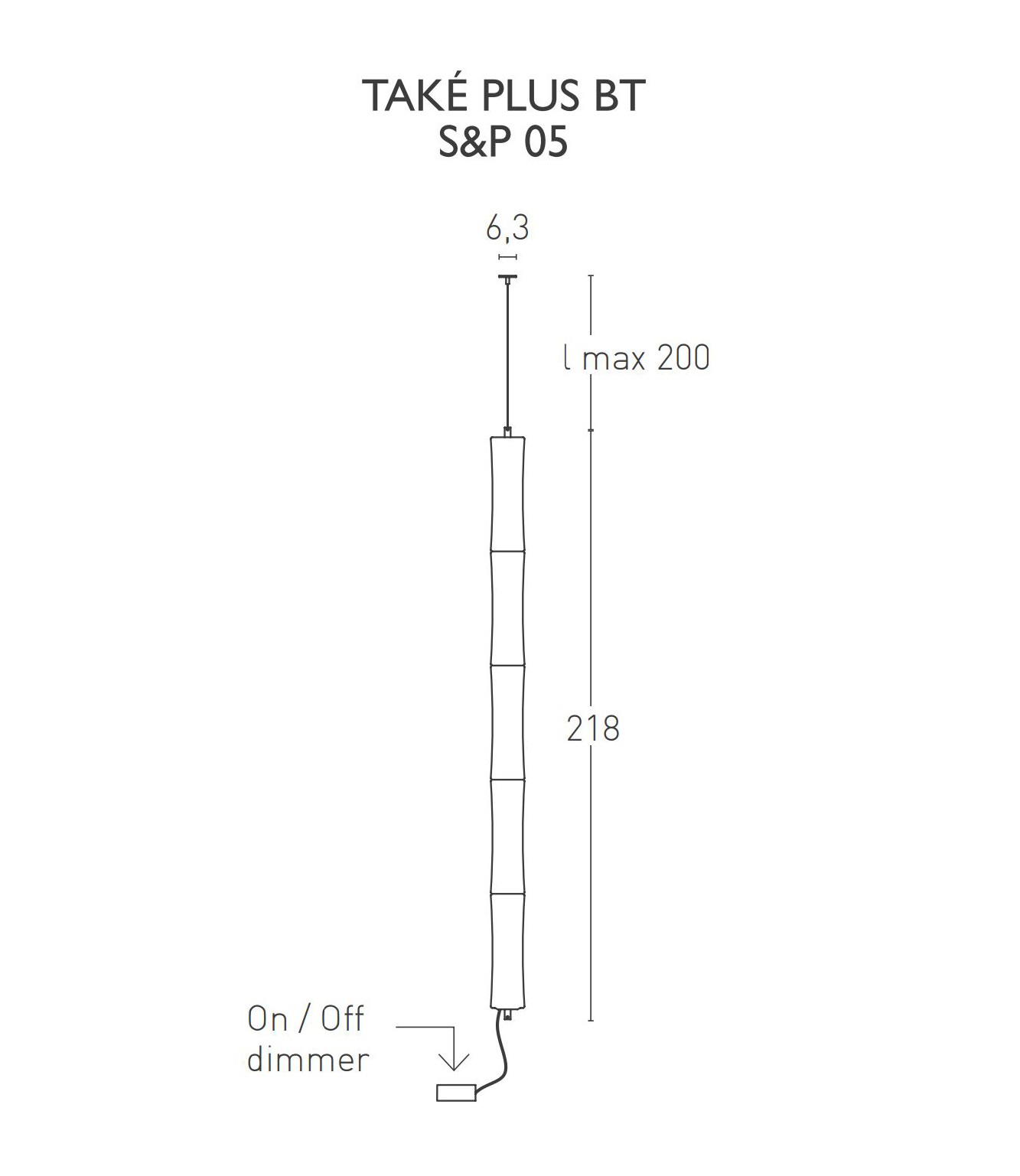 Takè Plus BT S&P 05 Hänge-Bodenleuchte von Lumen Center Italia