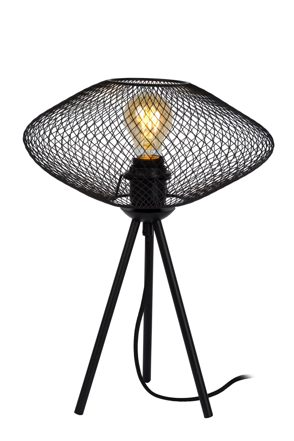 LU 21523/01/30 Lucide MESH - Table lamp - Ø 30 cm - 1xE27 - Black