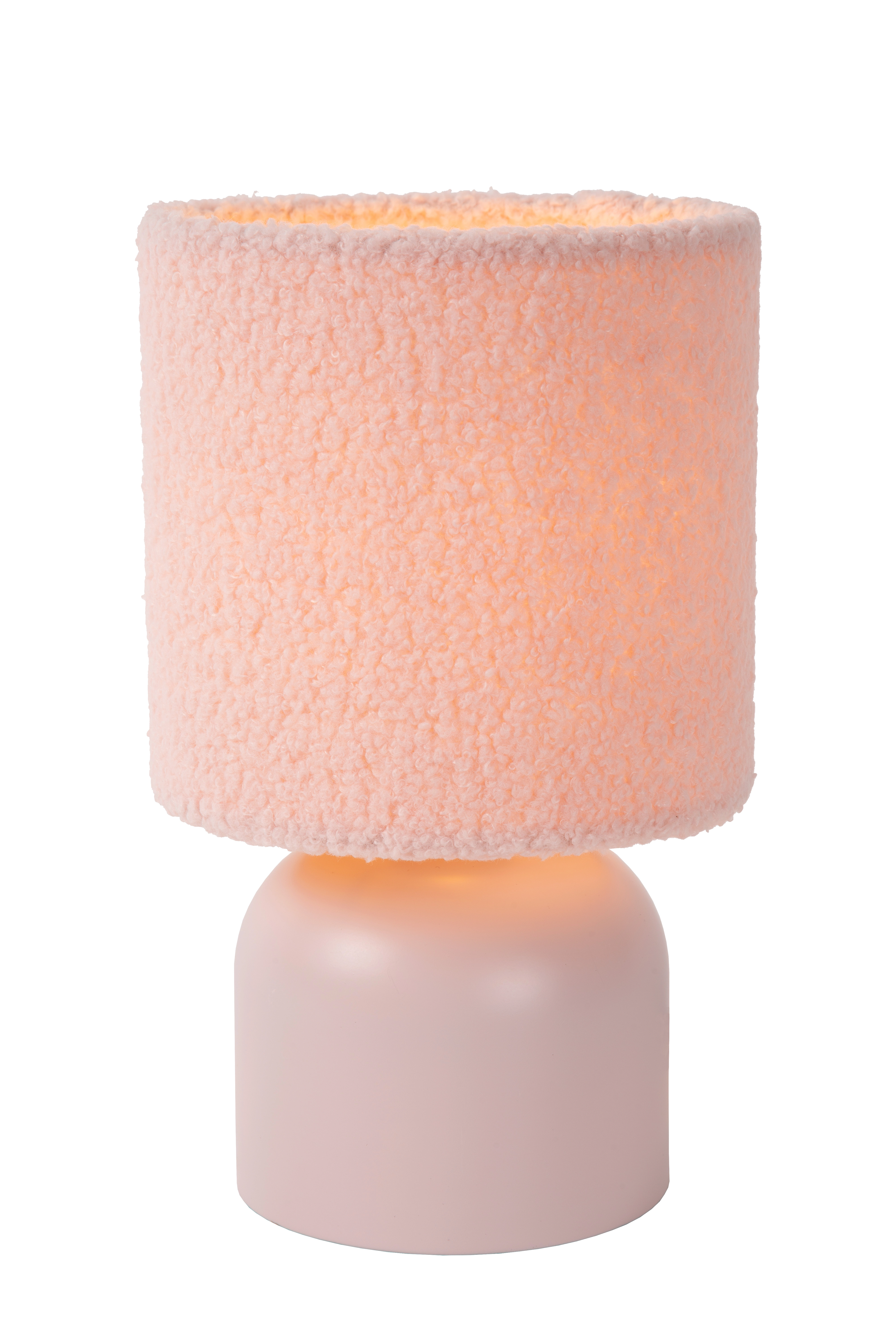 LU 10516/01/66 Lucide WOOLLY - Table lamp - Ø 16 cm - 1xE14 - Pink