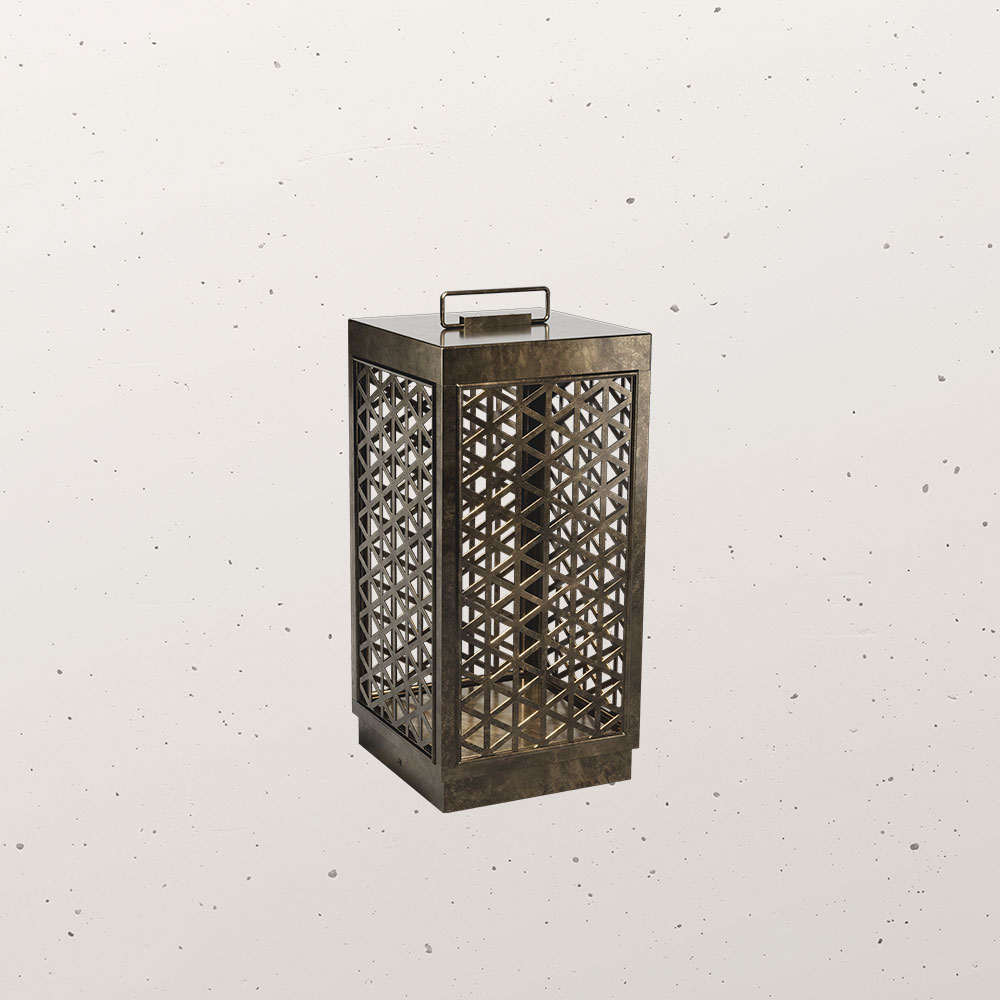 Grid lantern for outdoor use by Il Fanale