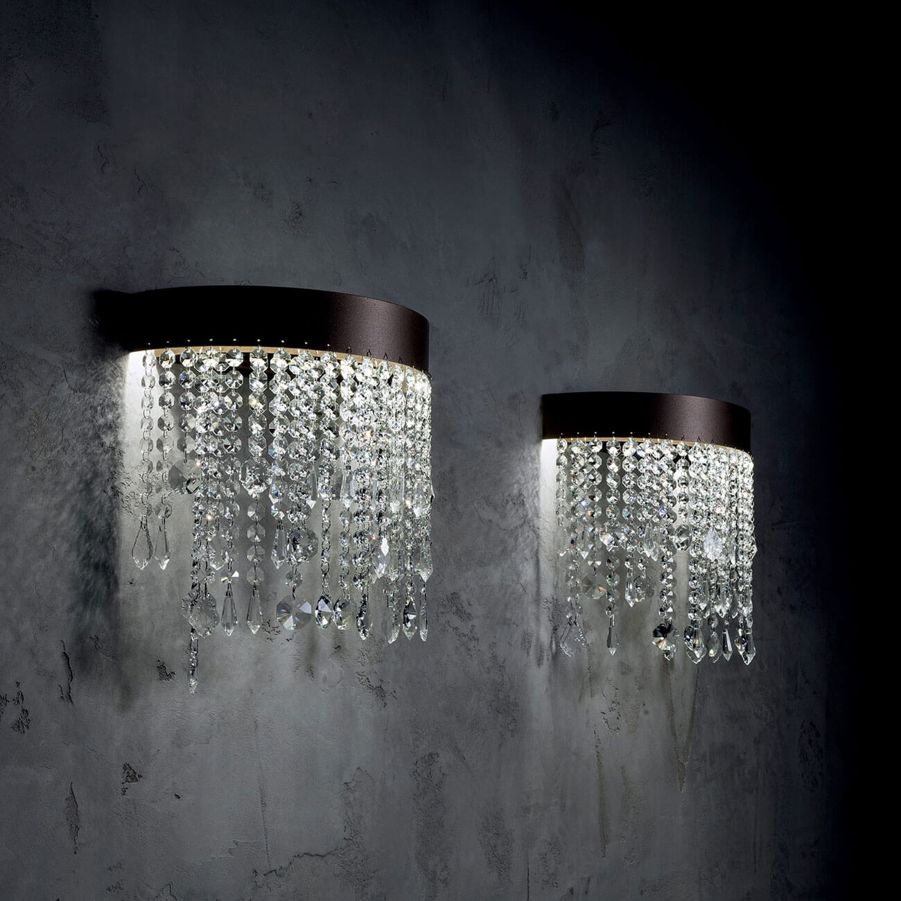 Eclisse AP Kristall Wandlampe von Vintage