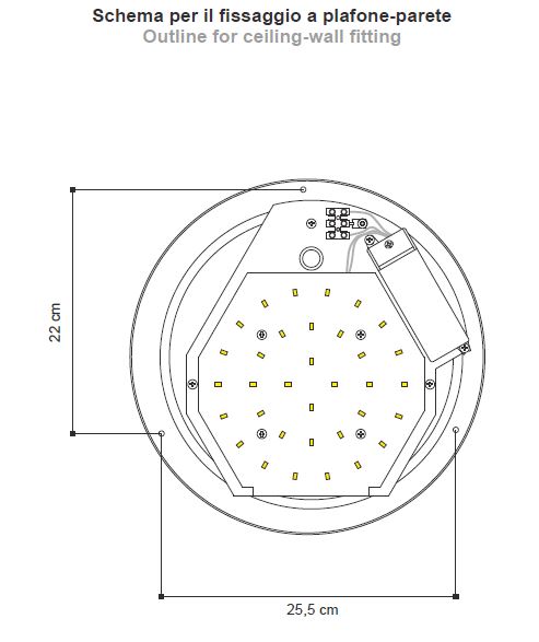 Musa 40 LED Wand- oder Deckenleuchte von Egoluce