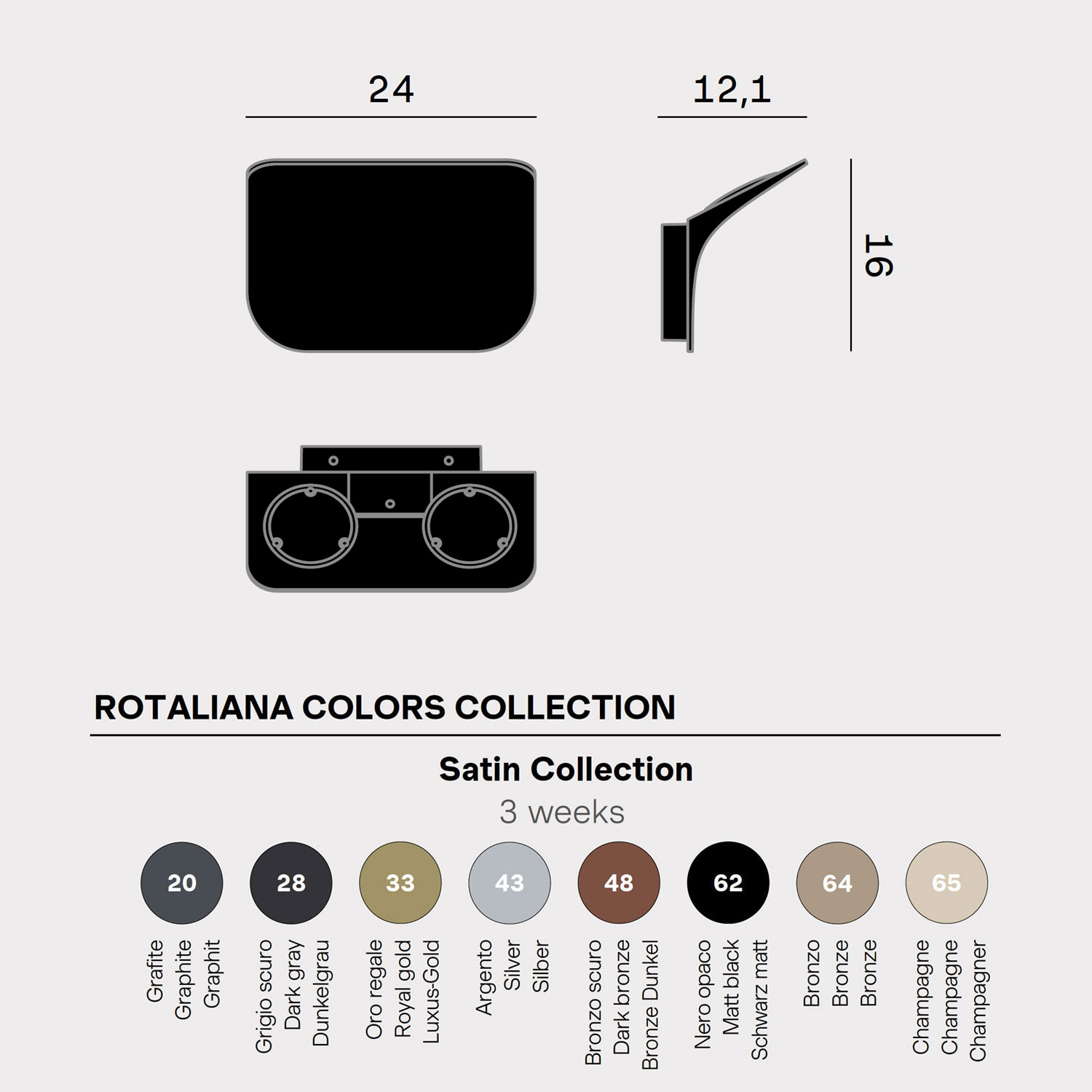 Tide W0 LED Wandlampe von Rotaliana
