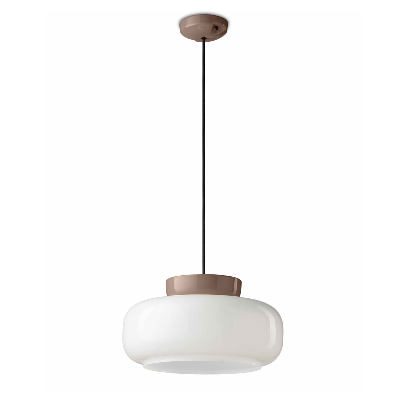 Maracanà glass suspension lamp by Ferroluce