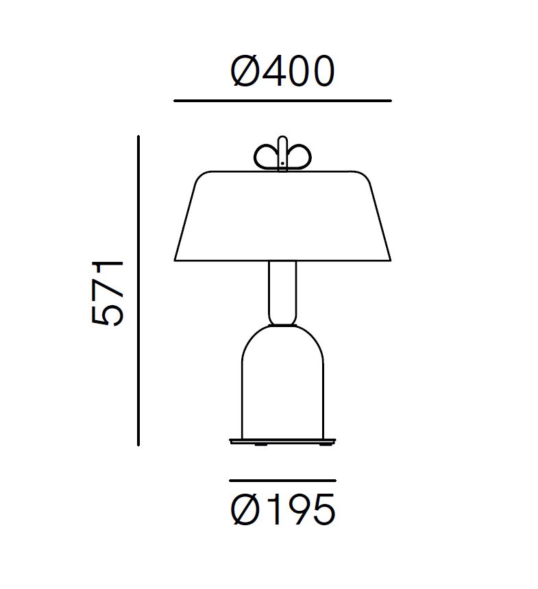 Bon Ton Tischlampe von Torremato by Il Fanale