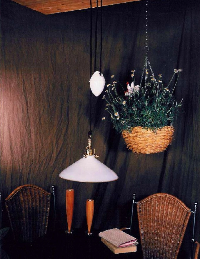 Original italo-austrian retro living room suspension lamp, ANNA