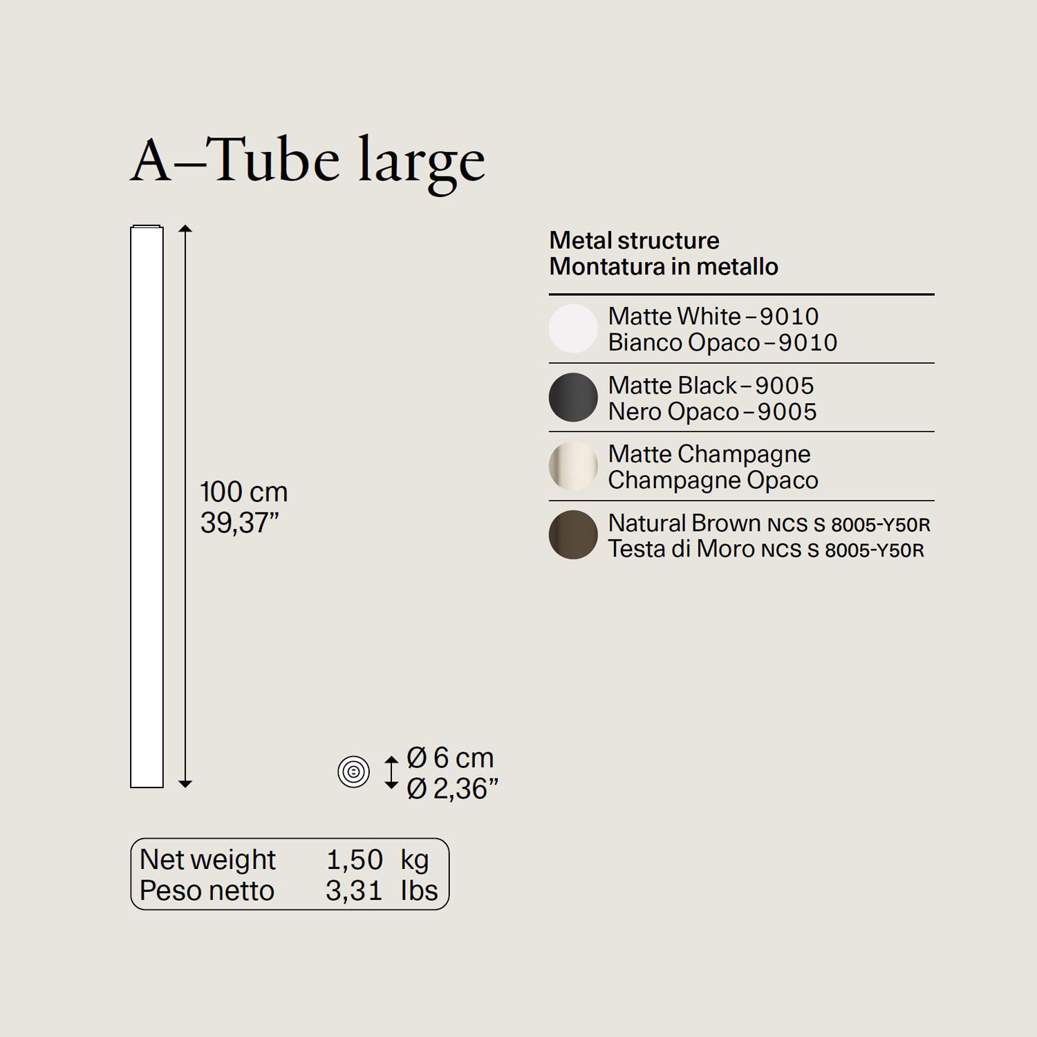 A-Tube Large Aufbauspot von Lodes