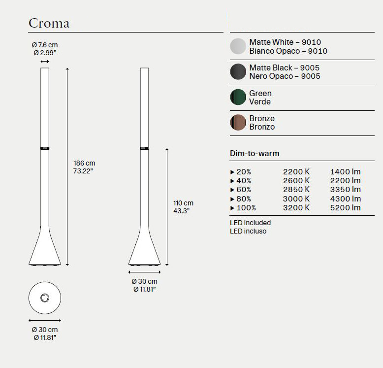Croma Stehleuchte von Lodes