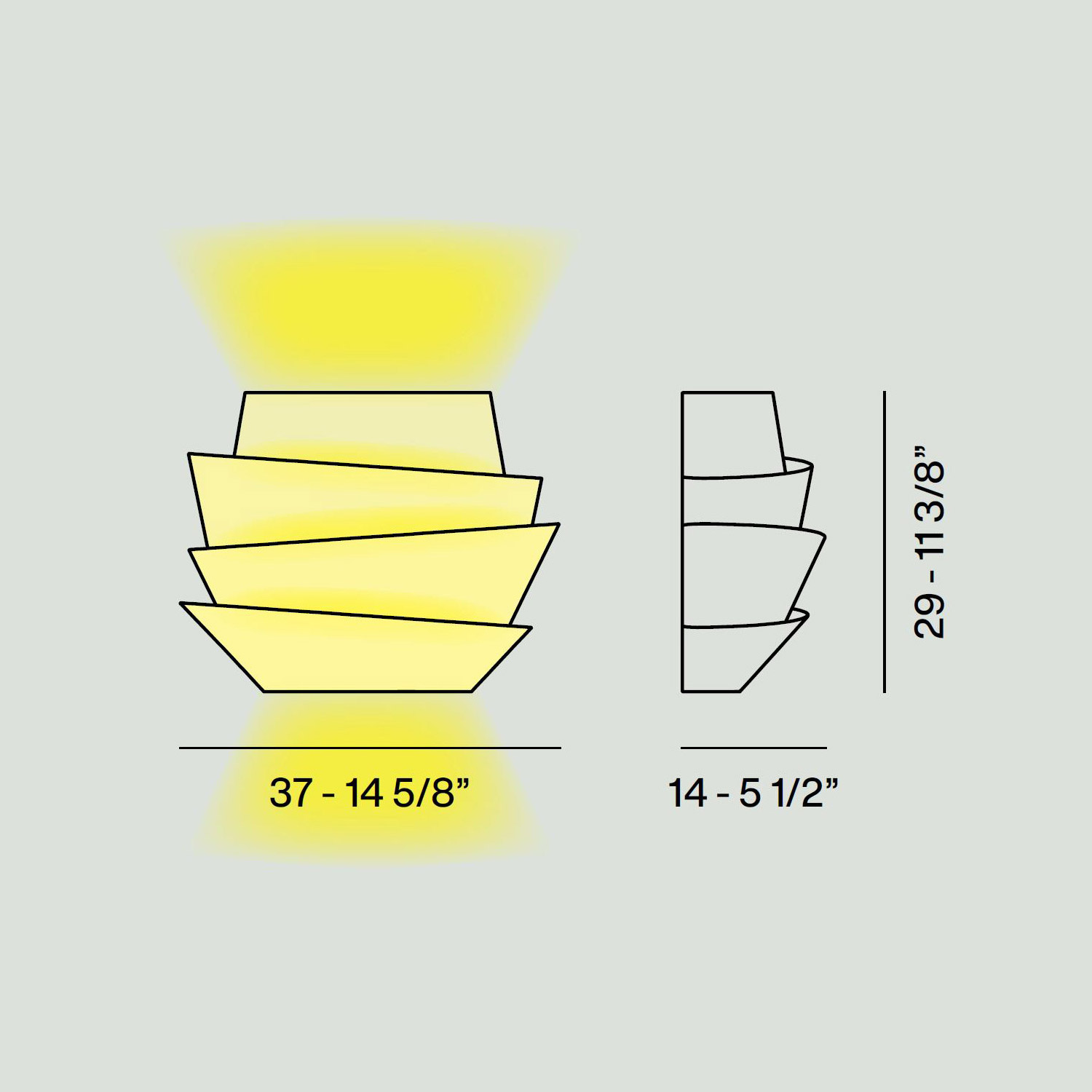 Le Soleil Wandleuchte von Foscarini
