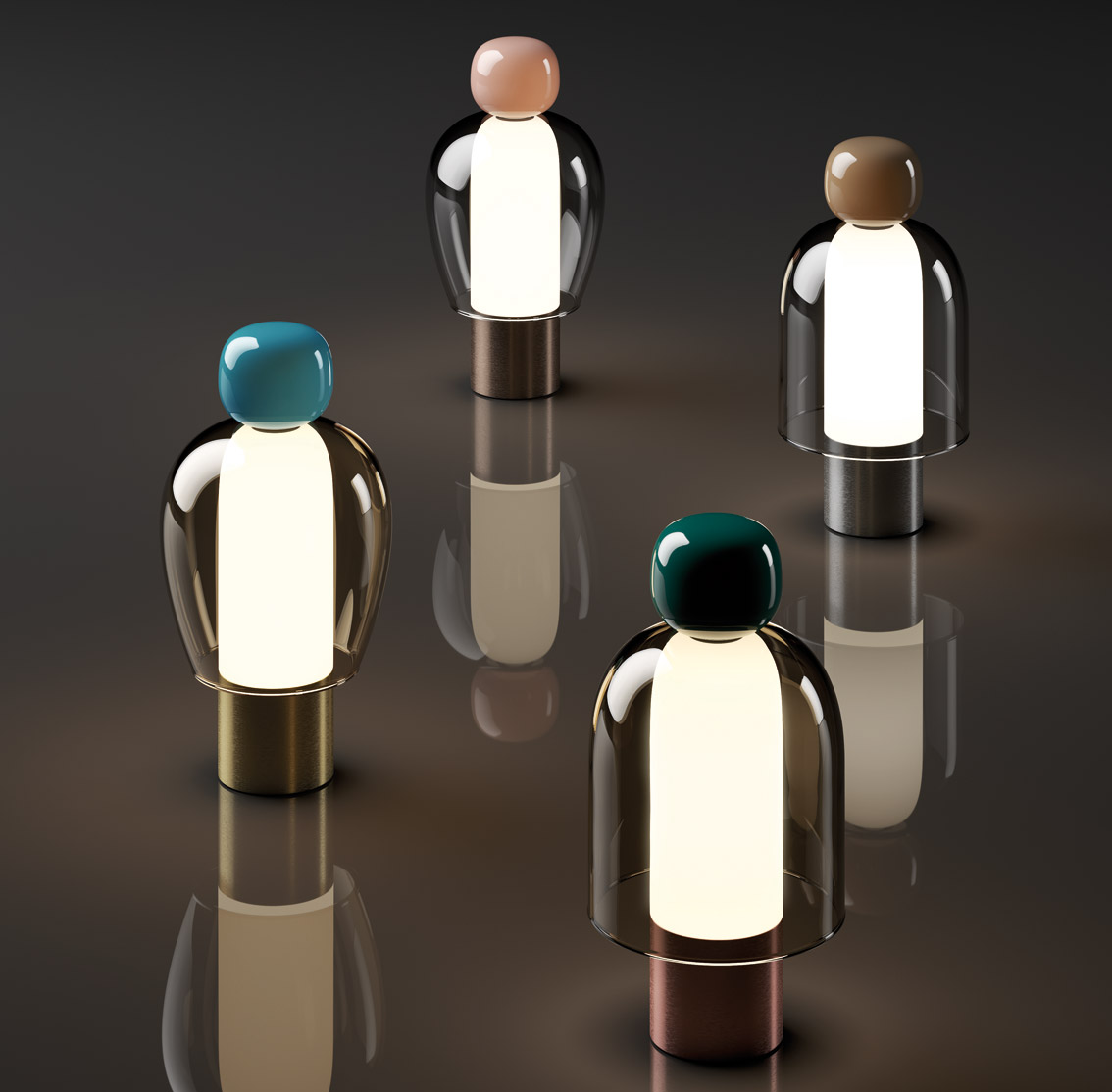 Easy Peasy kabellose Tischlampe von Lodes
