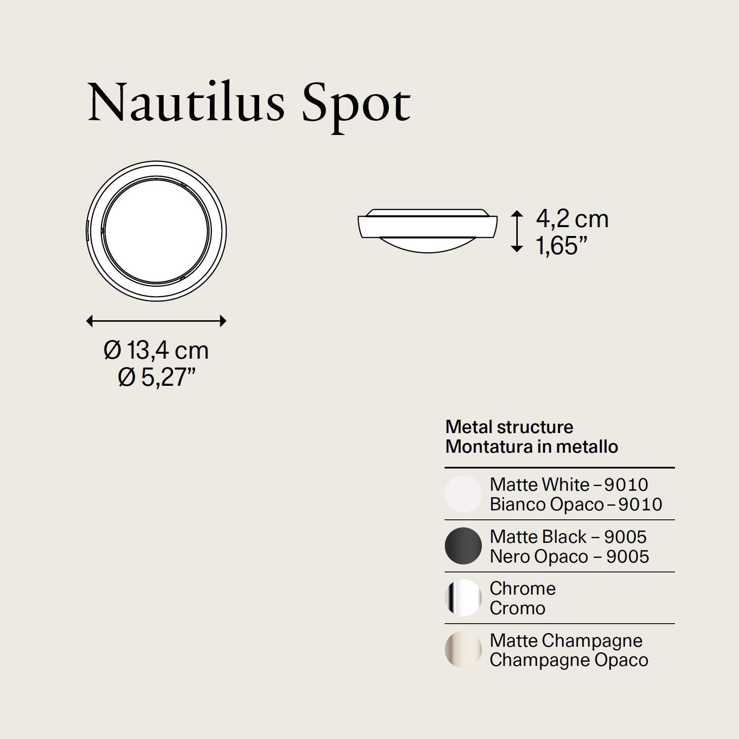 Nautilus LED spot di Lodes