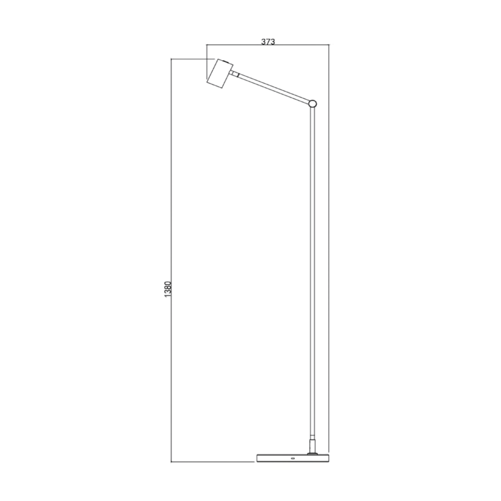 LU 36622/03/30 Lucide TIPIK - Rechargeable Floor reading lamp - Battery - LED Dim. - 1x3W 2700K - 3 