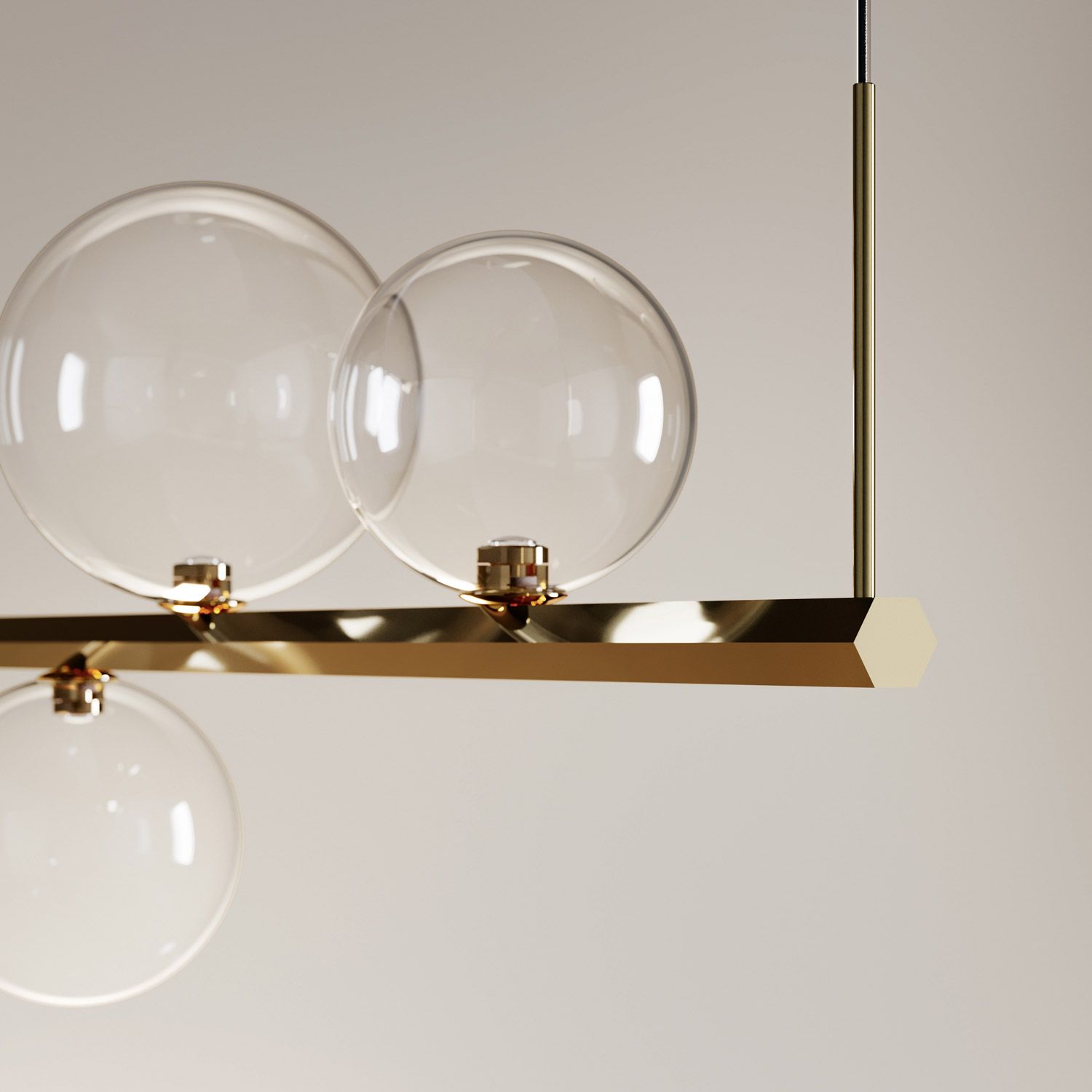 Designer pendant light Random Stick long by Lodes